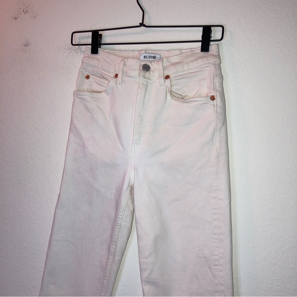 RE/DONE Originals 70's Straight leg denim jeans in Vintage White size 24 EUC - Picture 7 of 15